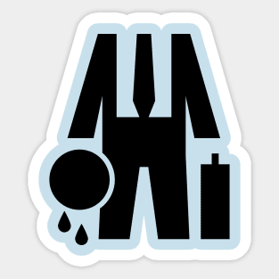 Decapitated Businessman Sticker